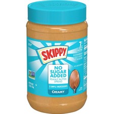 SKIPPY Creamy Peanut Butter Spread, No Sugar Added Peanut Butter, 7 g Protein...