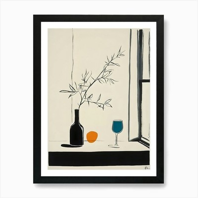 ''Das Fenster'' 1 Kunstdruck gerahmt Wandbild Poster Leinwanddruck Bild