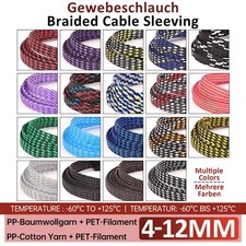 PP/PET Expandable Wire Cable Sleeving Sheathing Braided Loom Tubing Harnessing