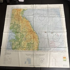 AAF Cloth Chart Map of Keijo and Valdivostok