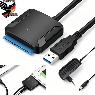 USB 3.0 auf zu SATA Adapter Kabel für 2.5 3.5'' Zoll HDD SSD Festplatte Konverter