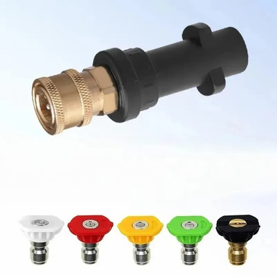 #ad High Pressure Washer Adapter with 5 Color Quick Connect Nozzles Spray Set $37.39