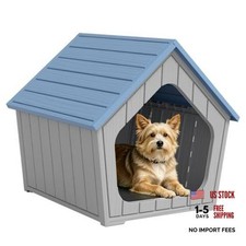 Outdoor Indoor Dog House for Small Dogs Dog House 23.5"L 22.5"W 22.2"H Blue