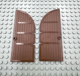 LEGO 2x  Brown Curved Top Arch Castle Door 1 x 5 x 10 9376 6081 6059 6090