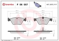 Brembo Bremsbelagsatz, Scheibenbremse P 06 057 FüR BMW