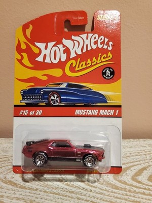 Hot Wheels Classic Series 2, #15/30 Mustang Mach 1, 7-spoke, Spectraflame Pink