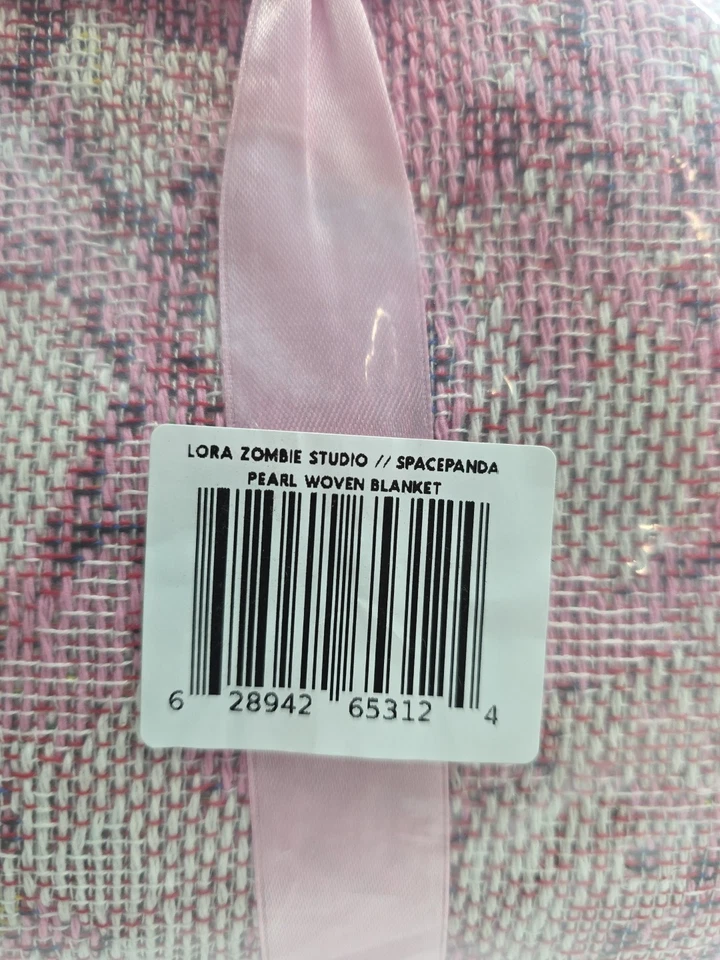 Pearl woven blanket "Spacepanda" 50" X 70" by Lora Zombie SEALED - Image 4 of 4