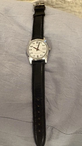 Vintage Timex 24552 Mechanical Hand Wind Date 1970s Mens Watch