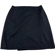 Vintage Y2K GAP Black Wool Mini Skirt, Womens Size 10