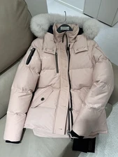 Moose Knuckles Men's and Women's Thick Imported Fox Fur Collar Down Jacket