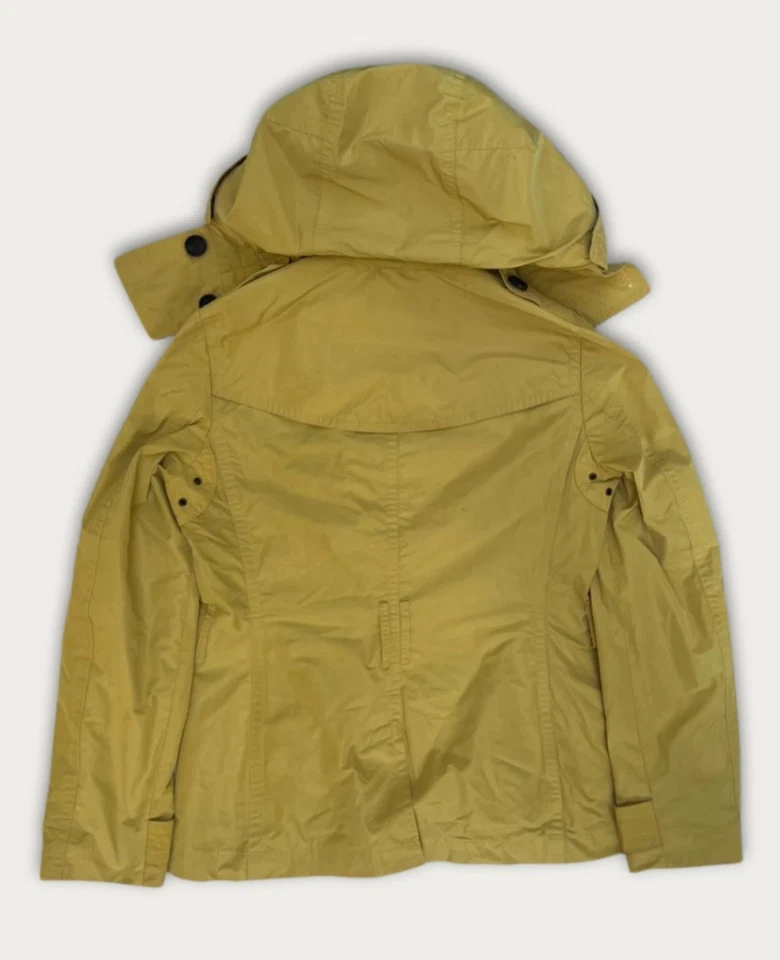 Chaqueta de lluvia Burberry Brit mostaza con capucha a cuadros Nova Trench para mujer IT 42 M Foto 4 de 4