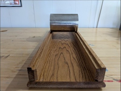 Handcrafted Red Oak Galley Proofing Press | 4'' Stainless Steel Cylinder, Model G