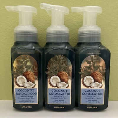 (3) Bath & Body Works COCONUT SANDALWOOD Gentle Foaming Hand Soap 8.75oz NEW