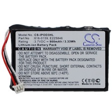 Battery for Apple iPOD 3rd 3 Gen 40GB 30GB 616-0159 E225846 High Capacity 900mAh