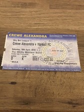 Crewe v Walsall Ticket League One 18th April 2015