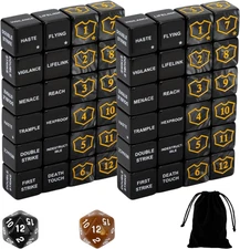 50PCS Abilities Keywords Counter Dice Black Shield MTG Dice Set, MTG Bulk Creatu