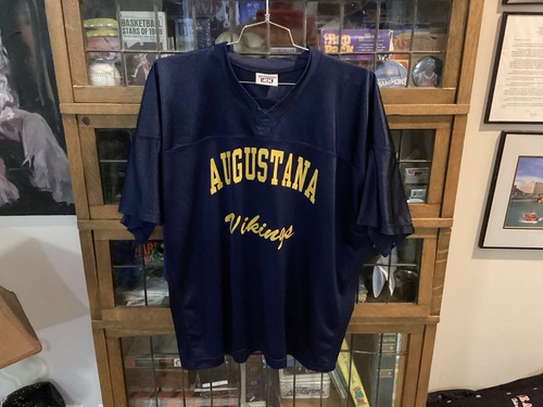 Vintage Augustana Vikings Football CHAMPRO Navy SPELL OUT V-Neck Jersey SZ 2XL - Cool - Bild 11 von 14