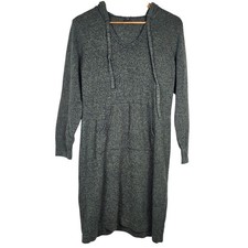 Torrid Size 1 Hooded Sweater Mini Dress Heather Green Womens Long Sleeve Cozy