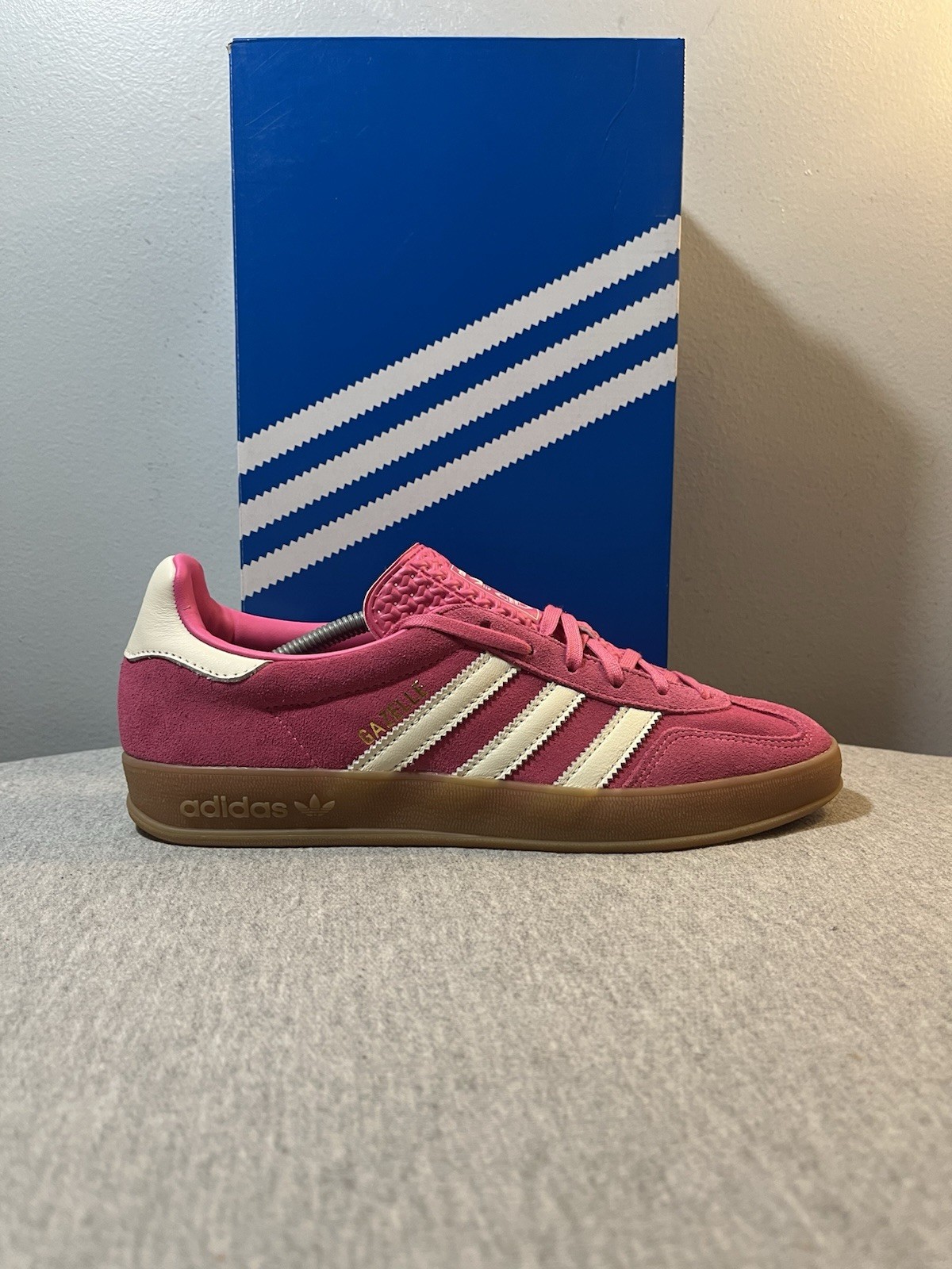 Adidas Gazelle Indoor Pink White Gum Size Women's Shoe Size 7 JR1356