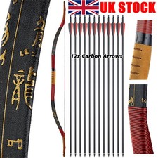 Archery Traditional Recurve Bow 15-50lbs Mongolian Horse Bow Hunting Arrows R/LH