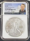 2026-P US Silver Eagle"FDOI 40-Anniversary"-1 oz .999 Fine Silver-NGC MS70 -035