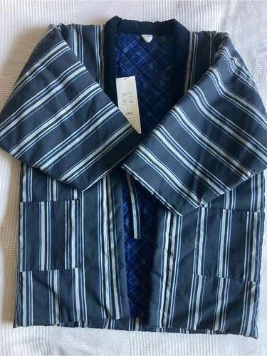 Men’s Quilted Kimono Jacket NWT Deadstock Navy - product listing photo