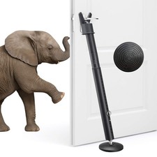 Door Security Bar - Upgraded Anti-Slip Base,Heavy Duty Burglar Door Stopper S...
