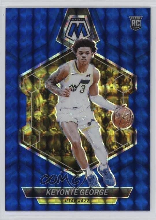 2023-24 Panini Mosaic Rookies Blue Mosaic Prizm 41/199 Keyonte George #222 1oj7