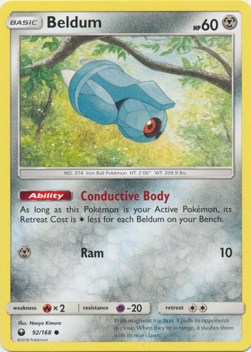 Beldum - 92/168 - Common (Lp) Celestial Storm - Metal Pokémon