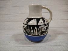 Native American, Ute Mountain Tribe, Pottery, Ceramic, Hand Painted, Jug, Art