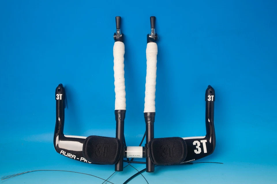 MANUBRIO AURA - PRO 3T CRONO TT NUOVO COMPLETO SHIMANO 10 SPEED MISURE IN FOTO - Immagine 4 di 4