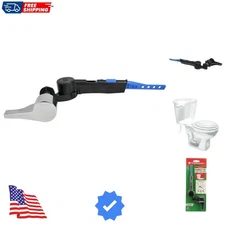 641 PERFECT FIT Universal Toilet Tank Flush Lever In Chrome, Metal Toilet Han...