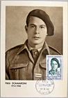 FRANCE FIRST DAY POST CARD 1958 AJACCIO FRED SCAMARONI HEROS DE LA RESISTANCE