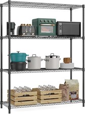 Adjustable 5 Shelf Storage Shelves Wire Metal Shelving Carbon Steel Rack 59.4''