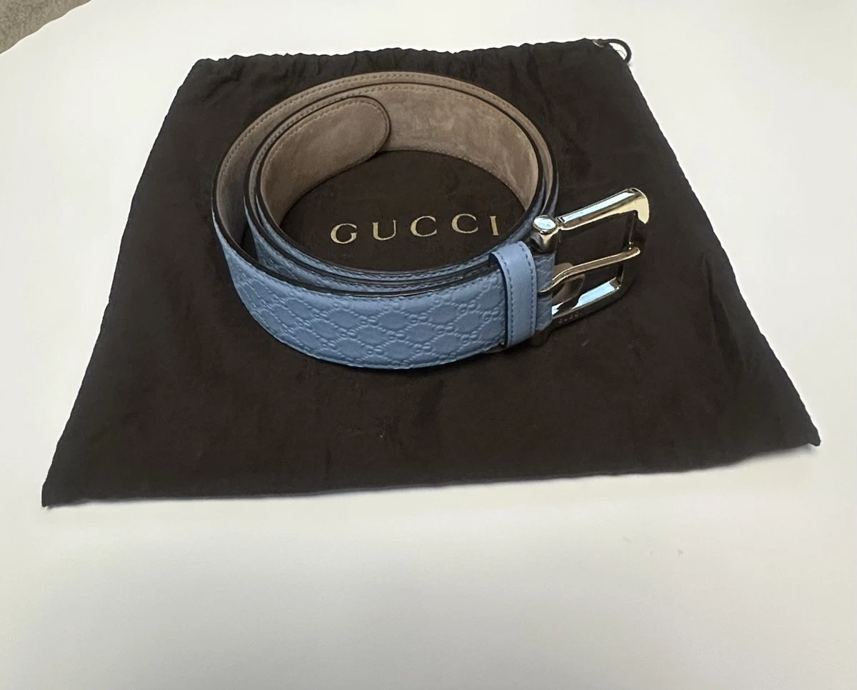 ❤️ Authentic Gucci Belt shades of Blue 90CM/34 Waist Gucci Blue Belts for Men for sale - eBay main image 4