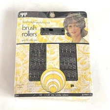 Vintage Tip Top Featherlight Brush Rollers 1 1/8 Size 10 Curlers New Old Stock