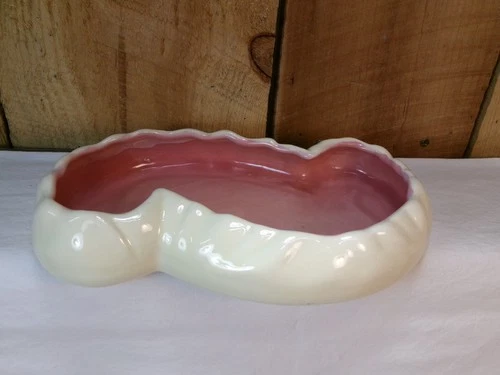 Vintage Haeger USA Art Pottery Console Bowl Trinket Dish Shallow Planter