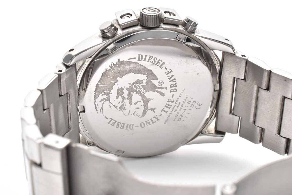 Diesel DZ-4181 Master Chief Chronograph Silver Dial Steel Men's