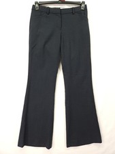 Elie Tahari Womens Wool Blend Flare Dress Pants Trousers 30x32 Navy Blue