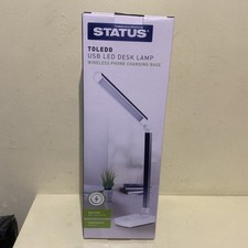 Image of Status 4W Toledo USB LED Desk Lamp with Wireless Phone Charging Base