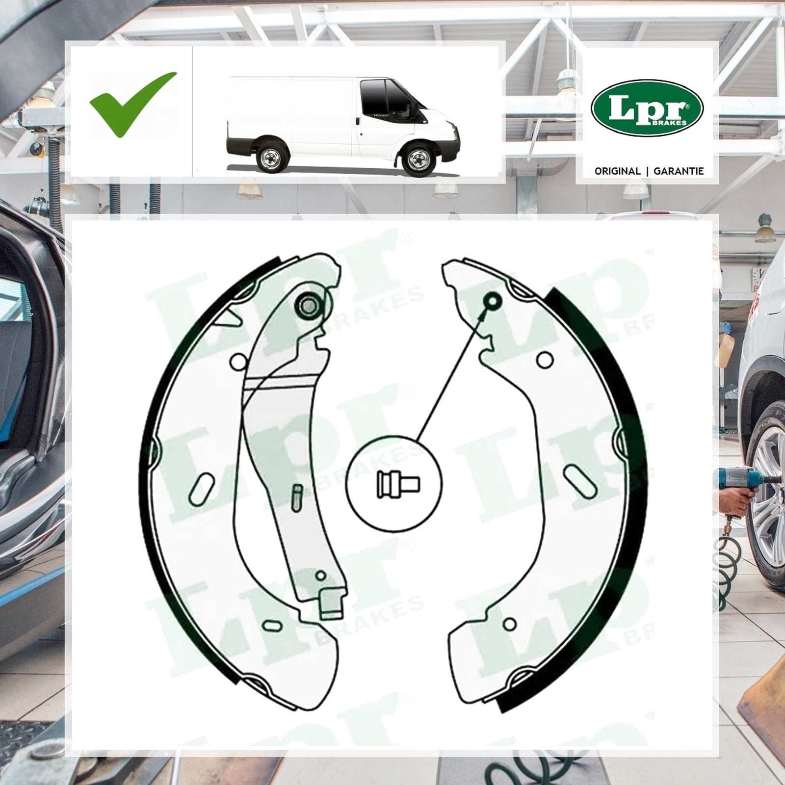 Bremsbackensatz Hinten Lpr für Ford Transit Kasten FA_ _