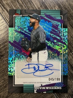 2026 Topps Finest Devin Williams Auto Aqua Mini Diamond /199 #FMA-DW NY Mets