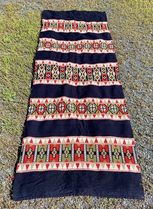 MUSEUM QUALITY NORWEGIAN TEXTILE WEAVING 1800s XL 9' x "3' HANDWOVEN TAPESTRY