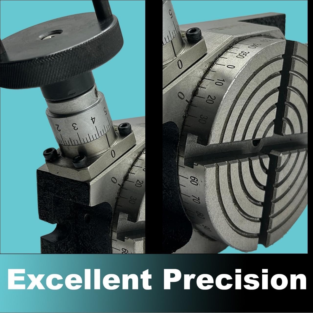 4" Inches (100 mm) 4 Slots Regular Rotary Table for Milling Machines