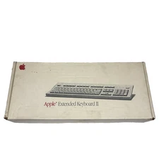 Apple Extended Keyboard II M3501 Vintage 1990 ADB Cable Original Box AS-IS