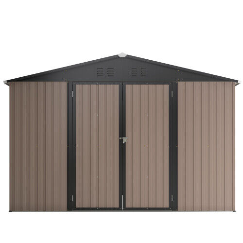 Ourdoor 10' x 10' Storage Shed Steel Yard Shed with Design of Lockable Doors - Picture 3 of 11