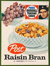 1962 POST CEREAL BOX COMPLETE PANEL RAISIN BRAN ROCKY COLAVITO DETROIT TIGERS