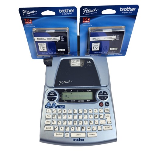 Brother PT1880 PTouch Thermal Label Maker Printer Blue w New 2 x TZ