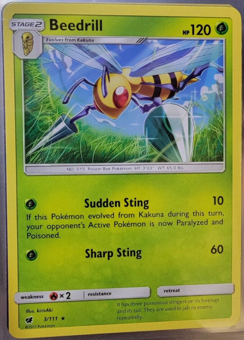 Beedrill # 3/111 Crimson Invasion Pokemon Trading Cards TCG Rares NM/MINT