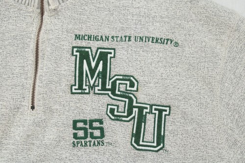 Old Varsity Brand Michigan State University Vintage Pullover Sweater Men's Large - Picture 2 of 8